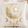 Vikama Ramadan Cushion Cover Gold Star And Crescent Design Islamic Decor Muslim Suitable For Sofas, Living Rooms, Prayer Rooms