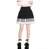 Summer fashion high waist design slim skirt new retro black and white piano casual pleated skirt