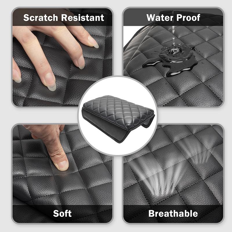 

TS000658 For Model 3/Y 2017-2022 PU Leather Car Armrest Cover Center Console Armrest Box Protector Lid Pad Type A