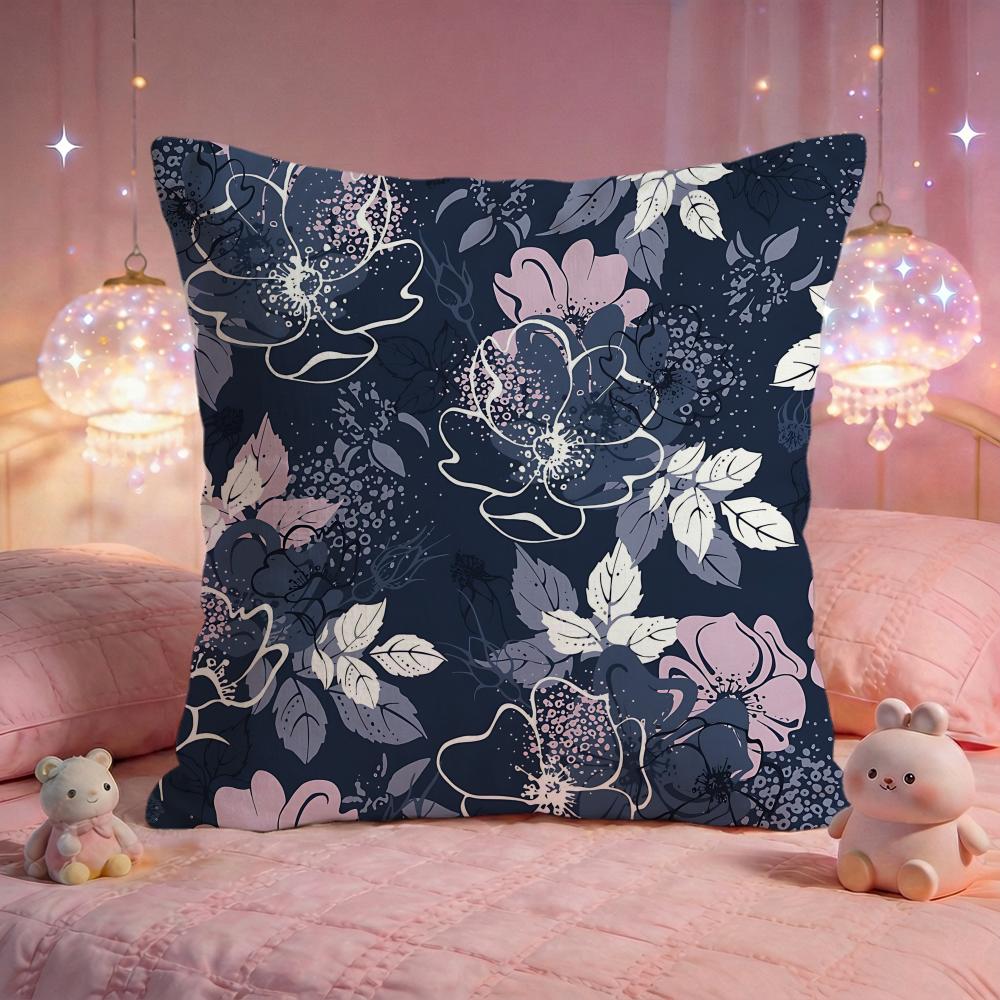 Artistic Petal Illustration Cushion Cover Premium Comfort Reversible Pillow Cove Two In One Design for Any Room Car Interior