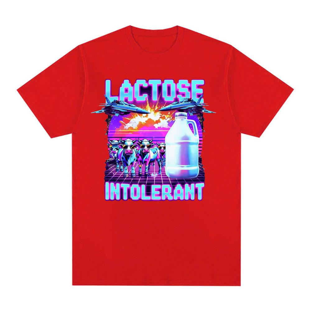 

Lactose Intolerant Meme New Graphic T-Shirt Retro Milk 90s Funny T Shirts Men Women Casual 100% Cotton Humor Short Sleeve Tshirt 2XL