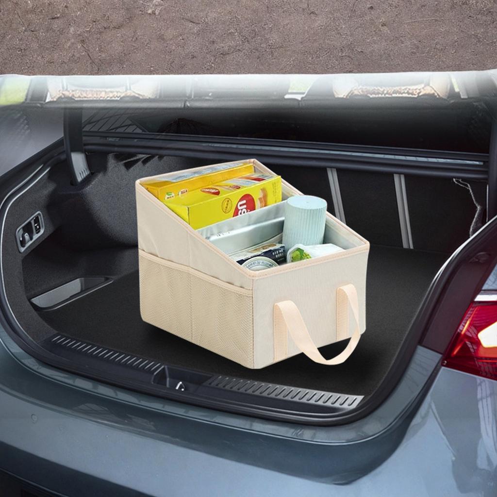 Car Seat Organizer, Car Organizer Backseat, Small Auto Seat Storage with Handles and Mesh Pockets, for Front/Rear Consoles Back Seats Traveling
