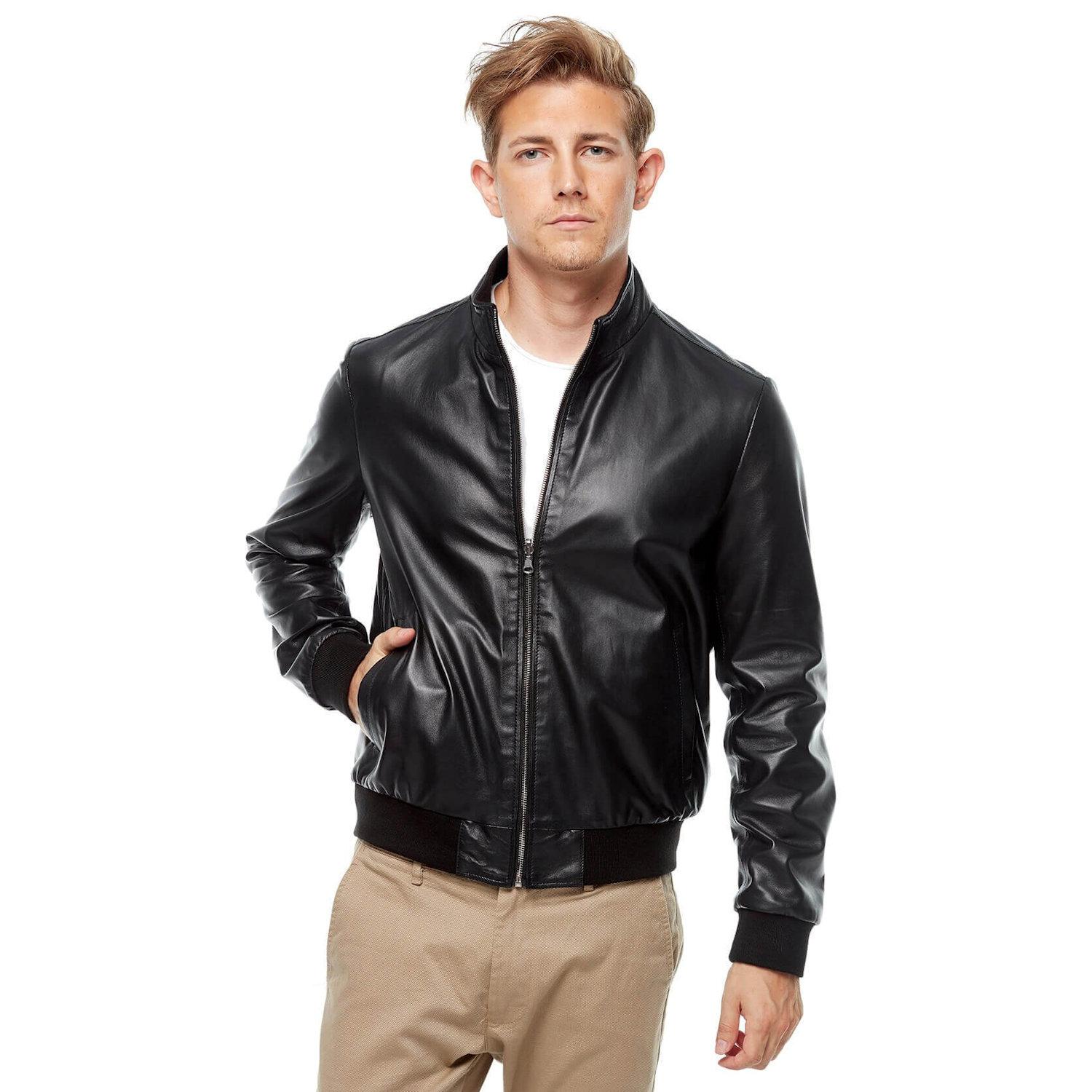 

Двустороннее кожаное пальто XS чёрный