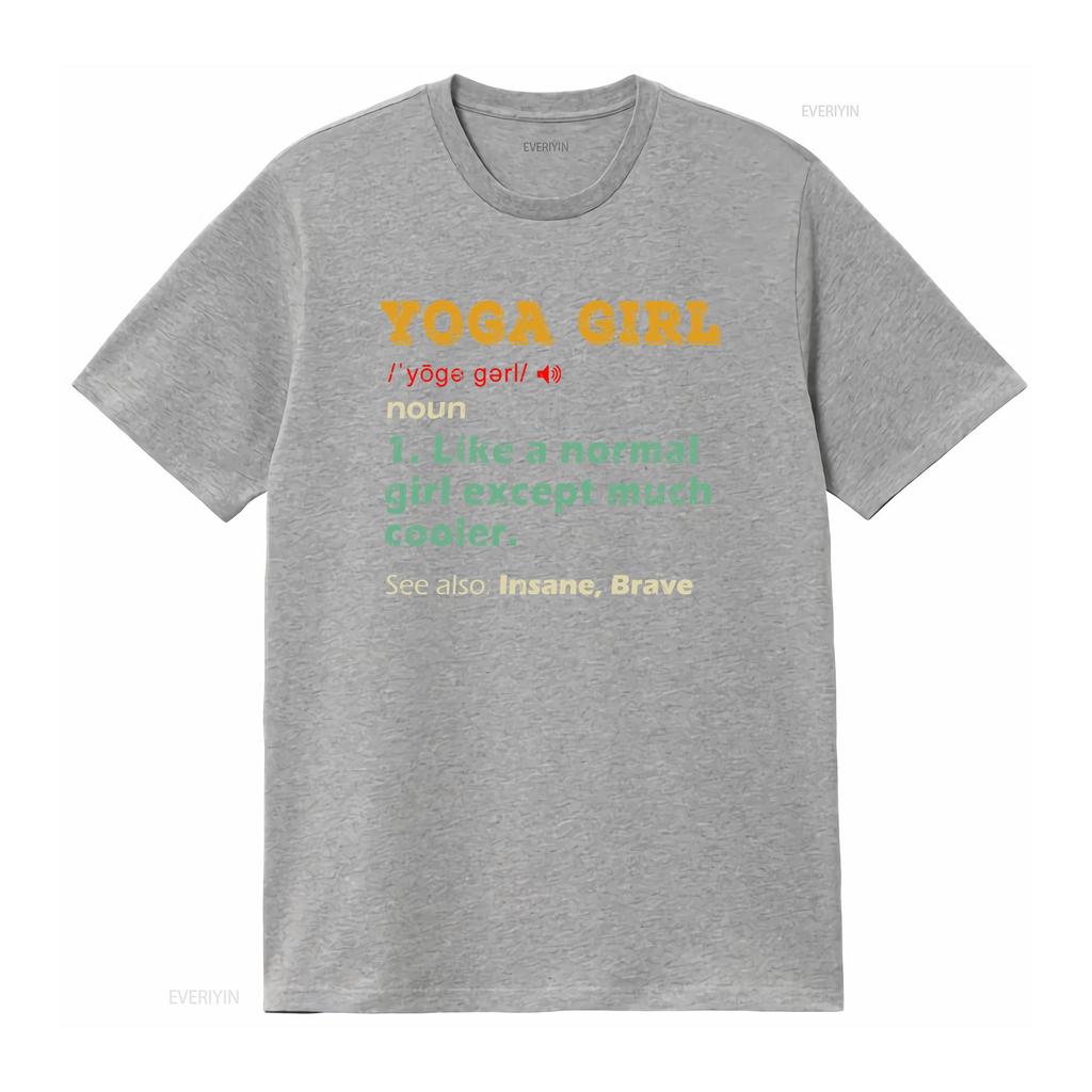 Yoga Girl T Shirt Instructor Lover Womens Meditation For Women Cute Girls Definition Print Cool  vintage Washed