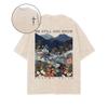 Fashion Art Painting Printed T-shirt Gothic Y2k Washed Oversized T Shirt Summer Short Sleeve Cotton Tees Tops