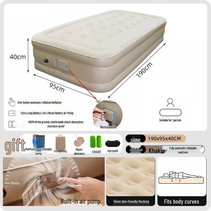 Portable Automatic Inflatable Camping Mattress and Sleeping Pad