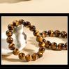 Natural Tiger Eye & Black Agate Stone Bracelet for Men, Women, and Girls - Round Beads Friendship Gift