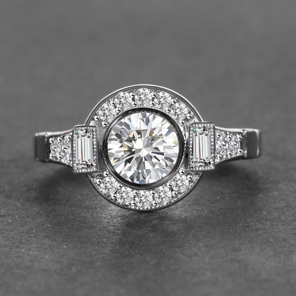 Round Exquisite Romantic Wedding Rings For Women Lovers Simple 925 Sterling Silver Fashion Jewelry With Cubic Zirconia Stones