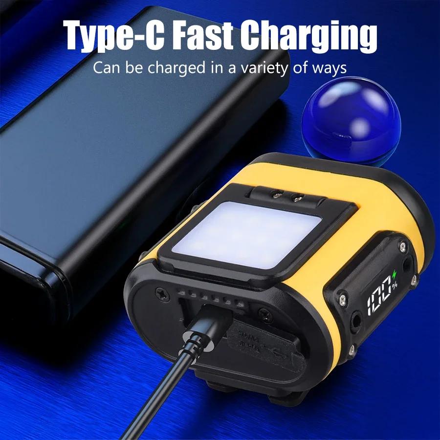 Sensor COB LED Headlamp with Cap Clip Light USB Rechargeable Head Flashlight Built-in Battery SMD Headlight Led Head for Camping