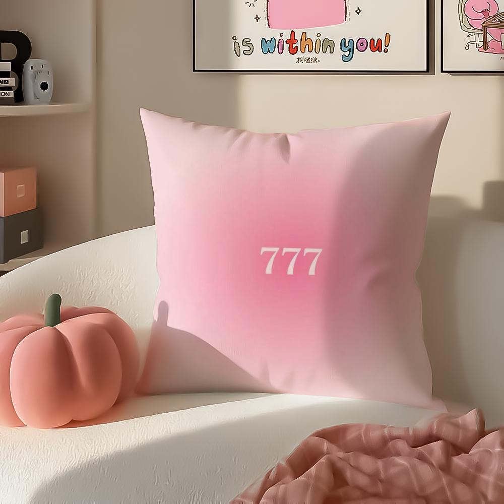 Lucky Gift Item Angel Numbers Cushion Cover Pillowcase Short Plush Invisible zipper Room Sofa Cushion Cover