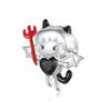 Halloween Copper Skull Charm Luminous Pumpkin Ghost Clown Bead Pendant Ring Necklace Bracelet Diy Jewelry Gift