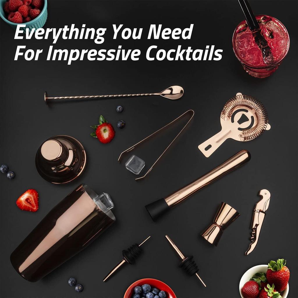 Stainless Steel Cocktail Shaker Set with Bar Tools