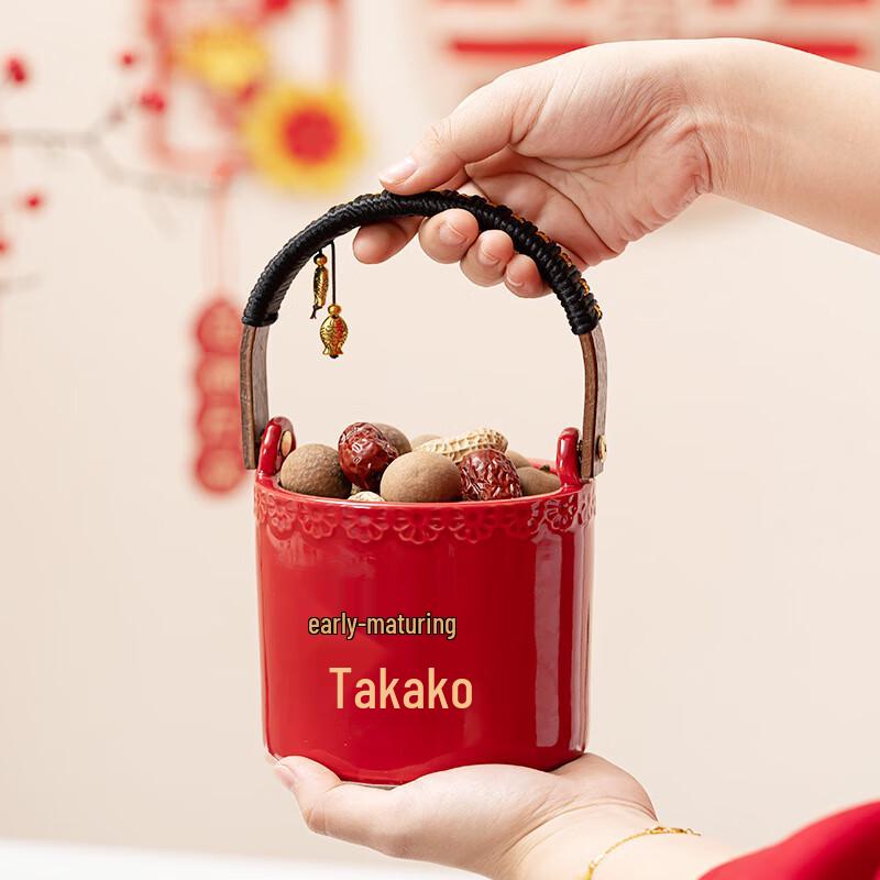 Auspicious Ceramic Descendant Barrel Wedding Ornament