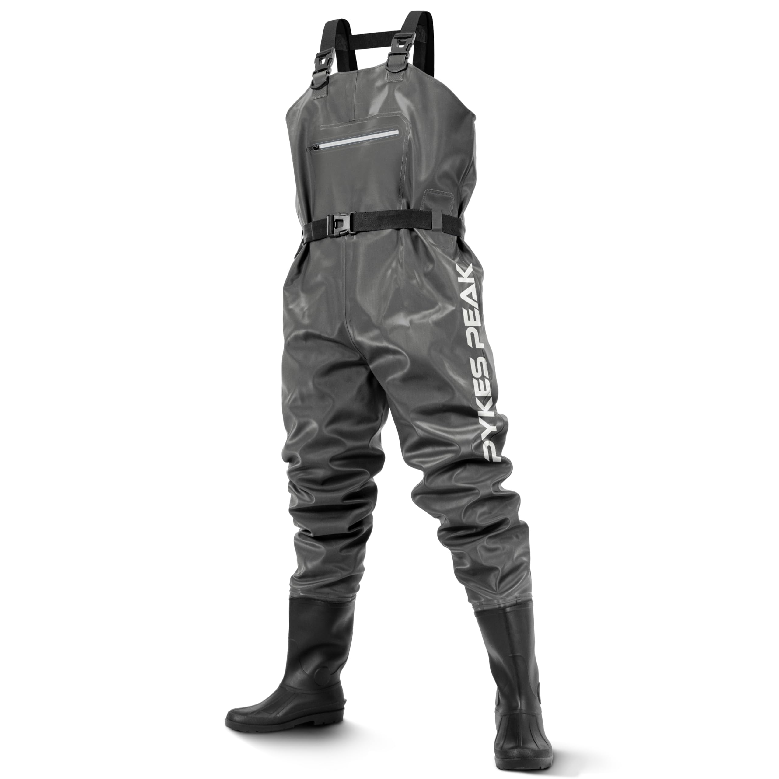 

PYKES PEAK Waders for Radial or Available in Two Fully and Interior Fishing, Sole, Chest-High, Surf, Styles, Waterproof, PVC, Non-Stick