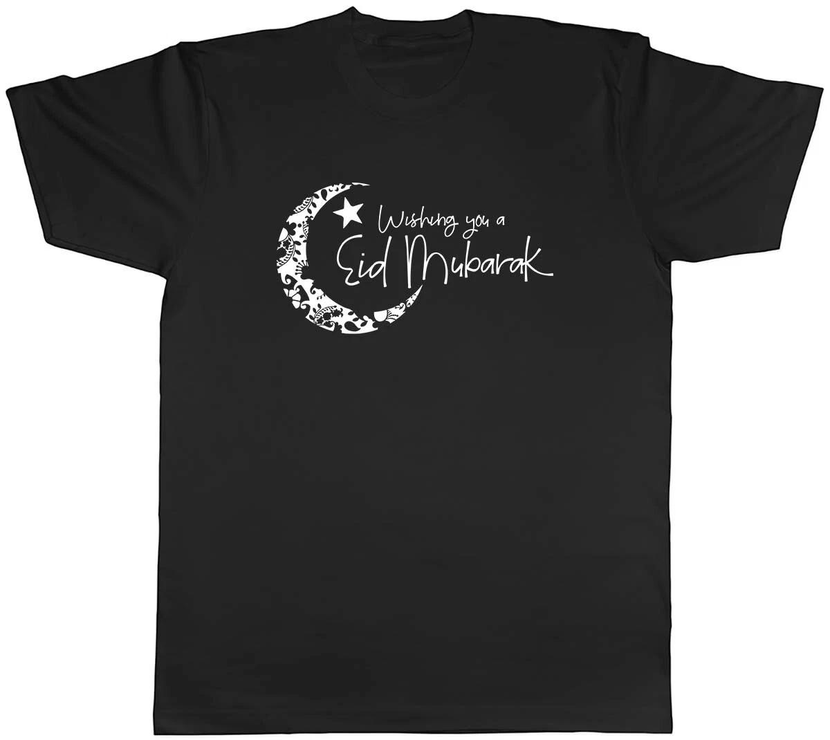 Wishing you a Eid Mubarak Mendhi Moon Mens Unisex T-Shirt Tee XXL
