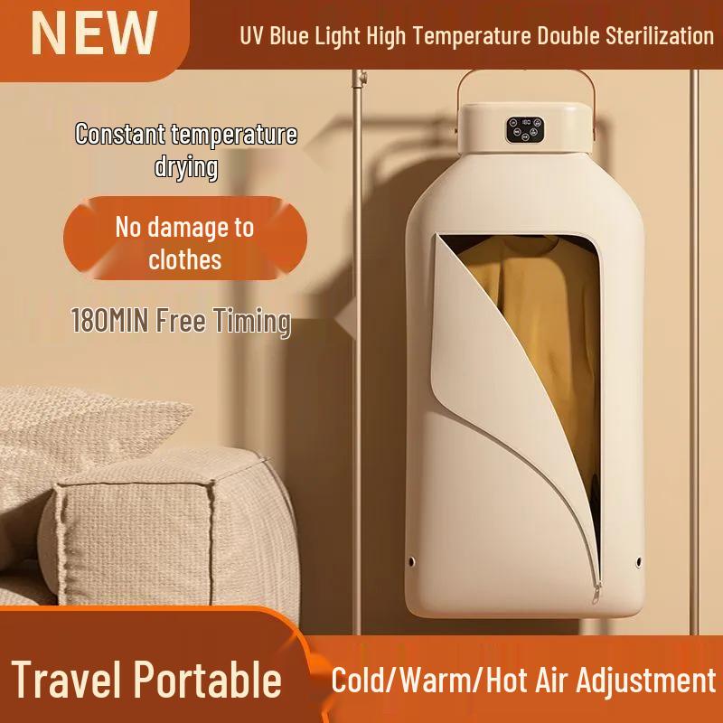 Compact Foldable Automatic Clothes Dryer - Fast Drying & Sterilization for Home & Dorms