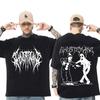 New Ghostemane Double Sided Print T-shirt Men Women Fashion Hip Hop Metal Gothic Rock T Shirt Oversized Loose Streetwear Top