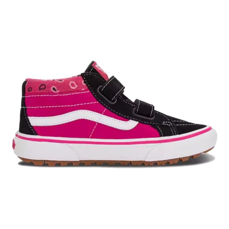 Vans Sk8 Non-Slip Shock Absorbing Durable Mid-Top Kids Skate Shoes Kids Skate Shoes Pink Black VN0A5KROB9P