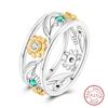 Fashion Luminous Firefly Rings 100% 925 Silver Eternal Heart-Shaped Zircon Rings Fine Wedding Engagement Jewelry Gifts