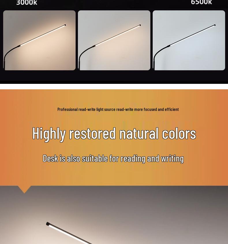 Full Spectrum Eye Protection Lamp – Anti-Blue Light Floor Light for Bedrooms, Desks, Pianos, and Student Reading.