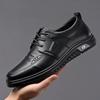 Fashion Men's Dress Shoes New Shiny Business Work Shoes Autumn Thick-soled Comfortable British Casual Men's Pu Leather Shoes for Men
