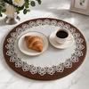 White Lace Placemat, Foldable Soft Anti-Wrinkle Table Mat, Heat Resistant Non-Yellowing Durable Dining Table Protector for Home Decor