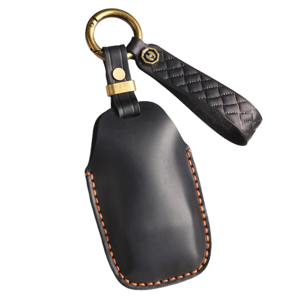 Retro Hand-Stitched Leather Key Cover for Geely Dihao Binrui