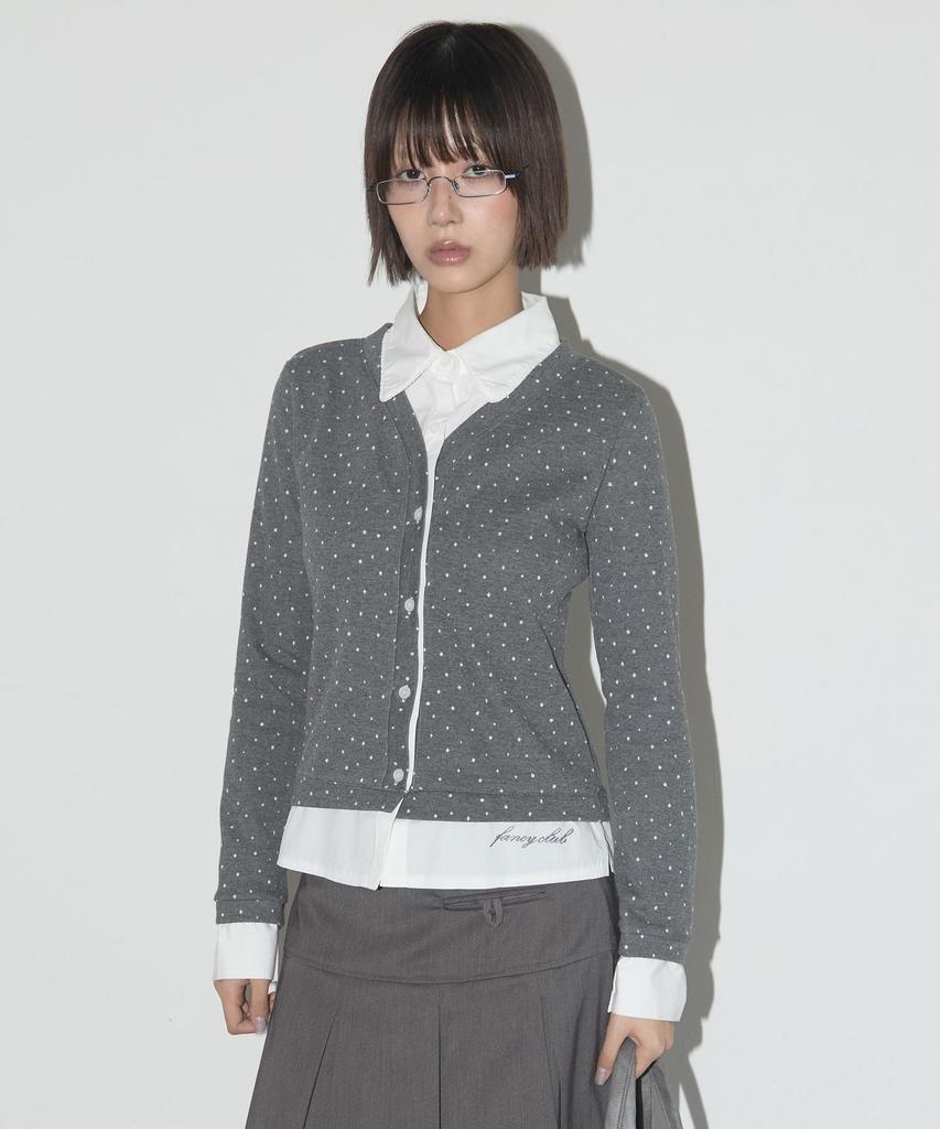 Fancy Club [Nf] Formal Button Pleated Midi Skirt (Gray)_F24Qd871