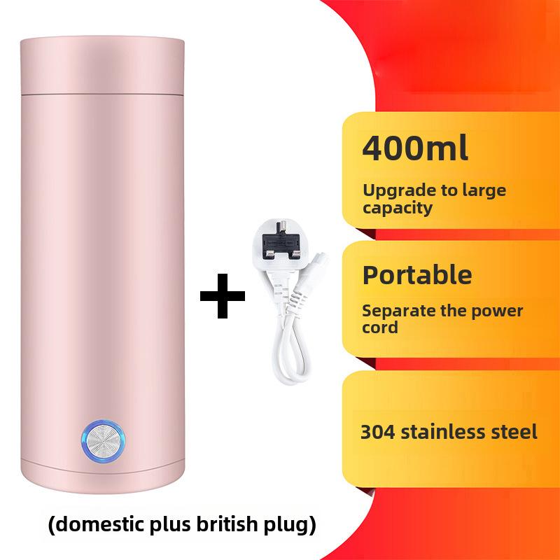 Compact Electric Travel Kettle - Portable Heated Water Cup and Insulated Health Pot