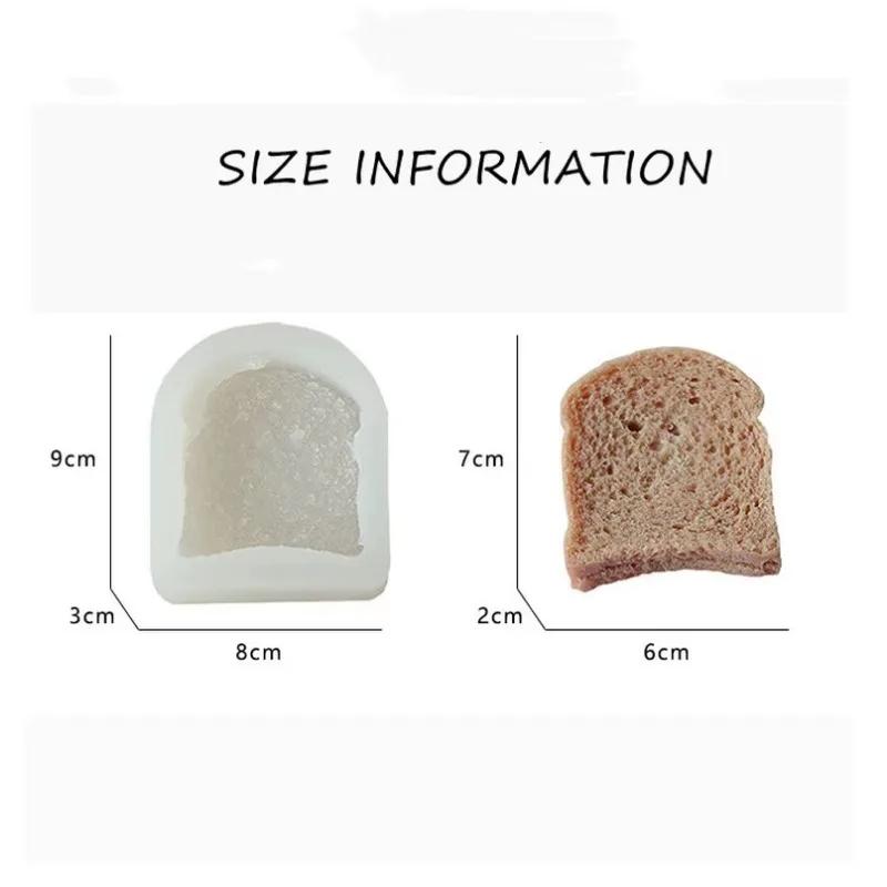 Aroma Candle Making Molds Toast Silicone Molds Bread Mold Simulation Mini Toast Slice Silicone Mold Biscuit Cake Chocolate Mold