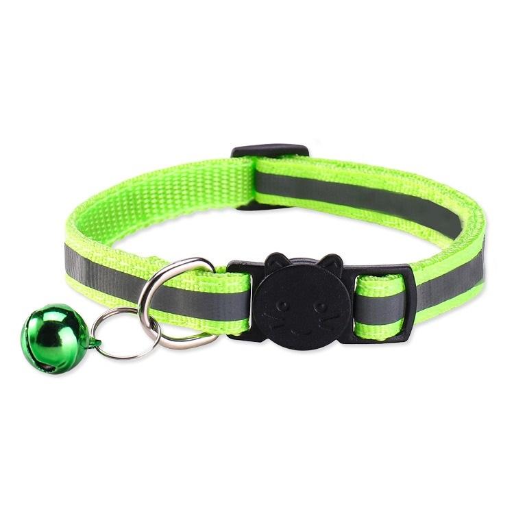 Cat Collar with Bell Cats Necklace Kitten Collar Breakaway  Collar Anti-strangling Armrests for Cat Necklace Pet Strap MBO02