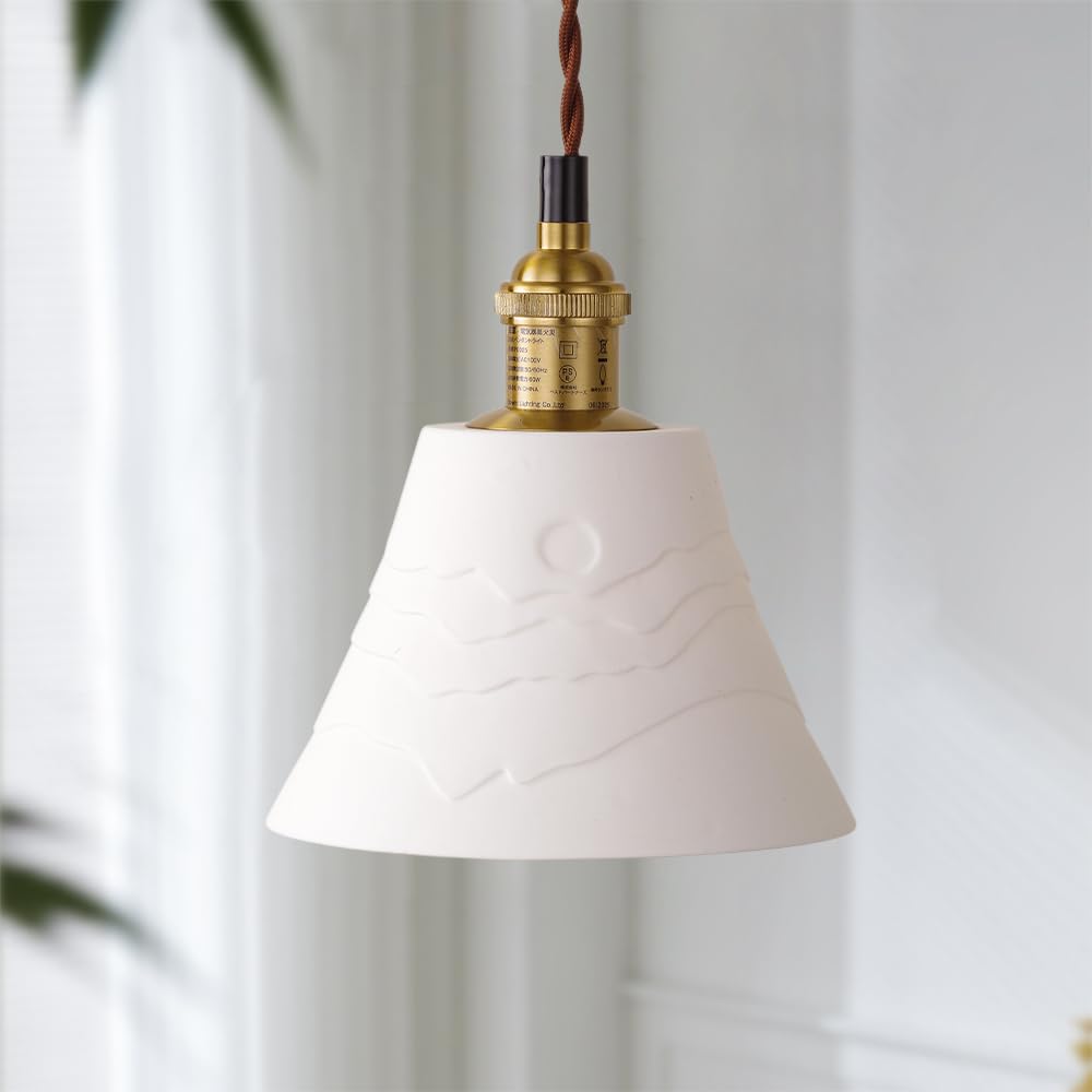Cerdeco Retro and Compact Ceramic Pendant Light Hanging Lighting with a Retro and a Touch of Showa Era Charm Interior Ceiling Cafe E17 Hook Ceiling