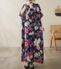 Summer Plus Size Loose Fit Vacation V-Neck Short Sleeve Maxi Dress Women Beach