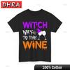 Witch Way To The Wine TShirt Trendy Enchanting Witch Tee Funny Edgy Classic Tshirts Cute Trendy Edgy TShirt Streetwear Trippy