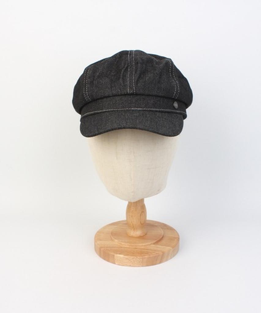 Yunibeosyeolkemiseuteuli Black Denim Logo Newsboy Cap
