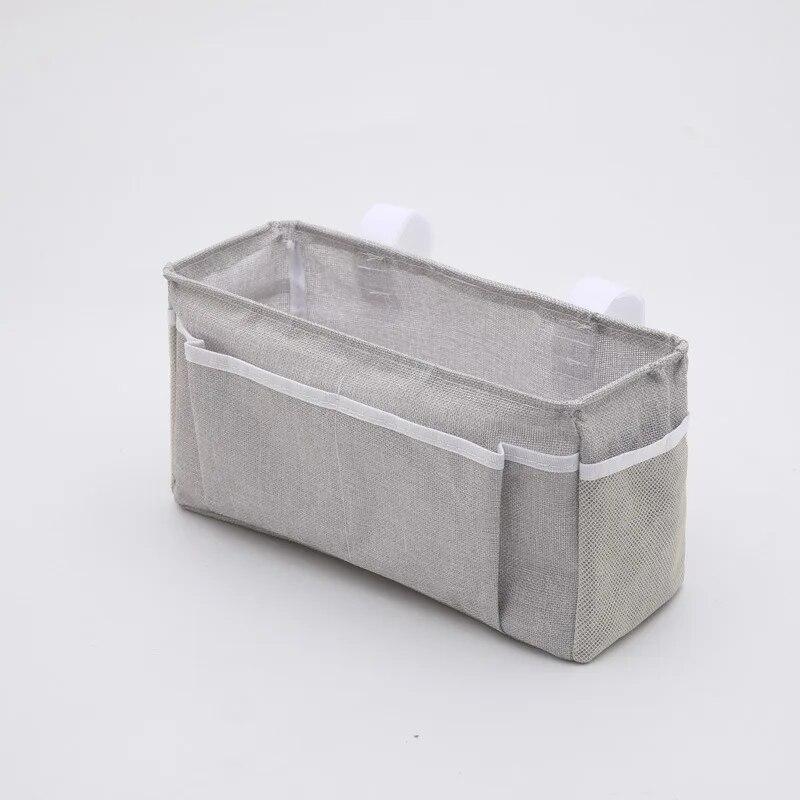 Baumwoll-Leinen Buchaufbewahrungstasche, Nachttisch Aufbewahrung Hängebeutel, Nachttisch Kleinkram Aufbewahrungstasche, Wandaufbewahrung Hängebeutel