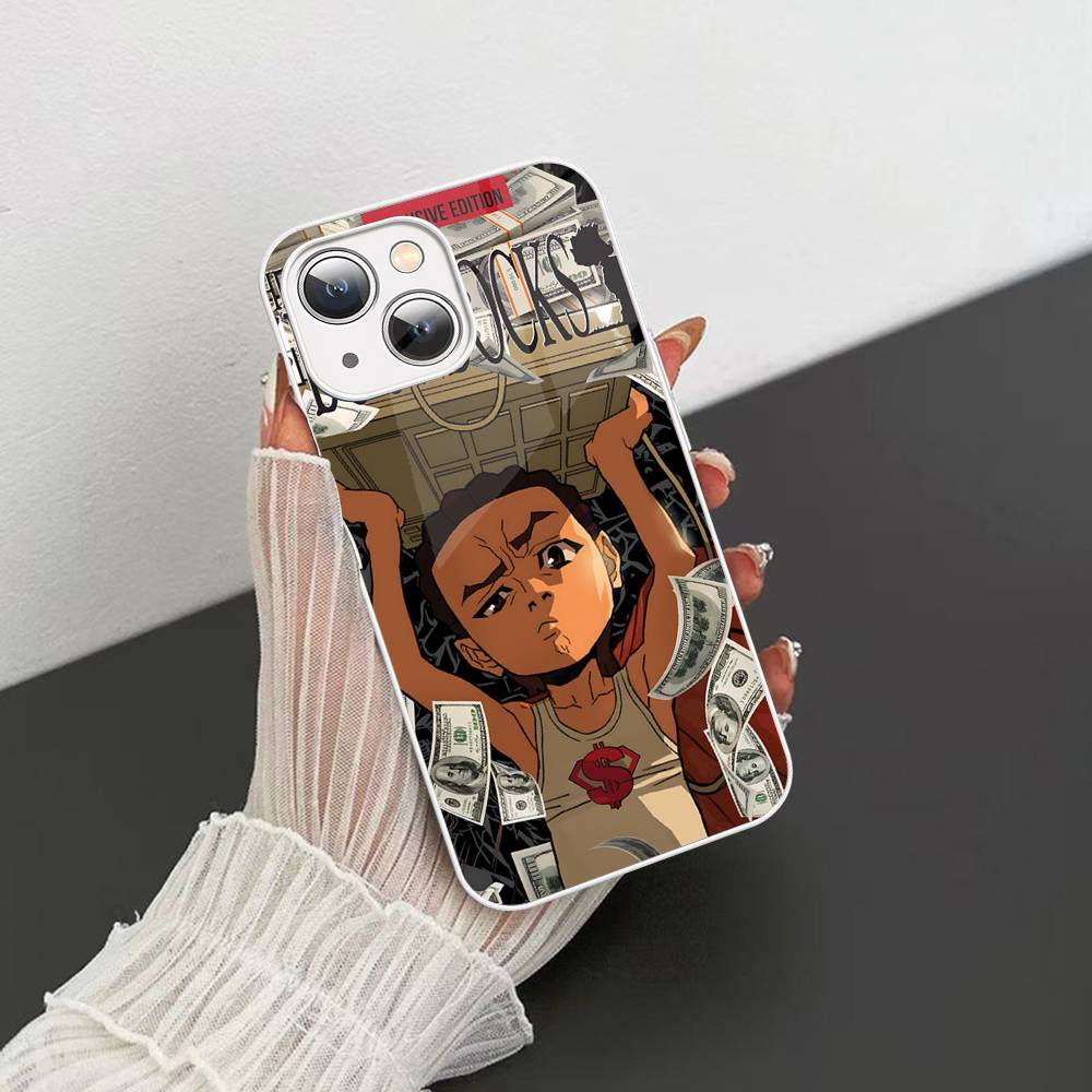 Cartoon The Boondocks Tempered Glass For Iphone 14 13 12 11 Pro Mini XS MAX 14Plus X XS XR Cover
