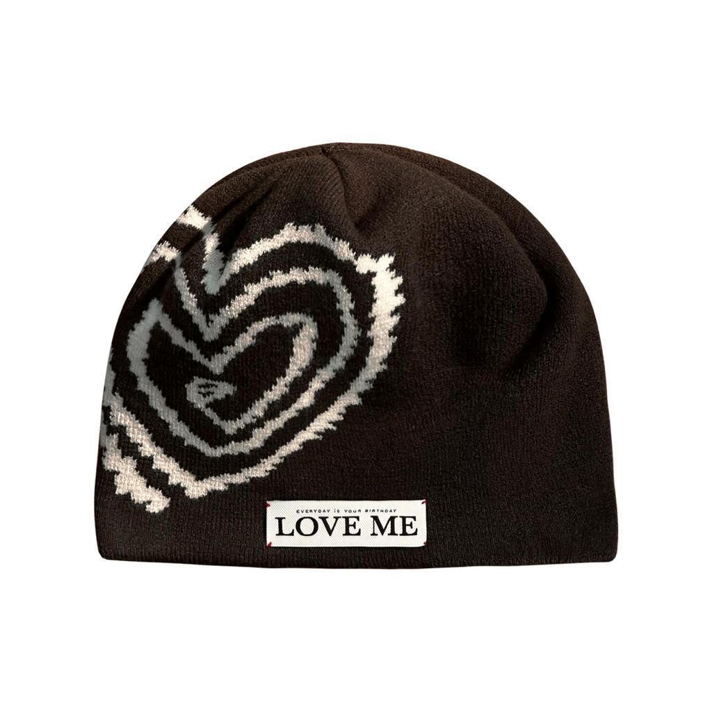 Tomseubeolseudei Heart Logo Beanie Brown