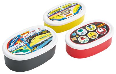 Skater Bento Lunch Sealable Storage Set of Made In Plarail Boxes, Boxes, Containers, Containers, 3, Japan, 26, Boys, SRS3S-A