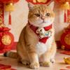 Year Pet Red Color Pet Scarf Warm Collar Horse Year Cat Scarf Blessing Hoop Lucky Design Dress Up Accessories Holiday Dress Up