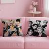 Korean Boy Team E-Enhypen Pillow Case Pattern Printing Pillowcase Living Room Sofa Cushion Cover Bedroom Room Decor