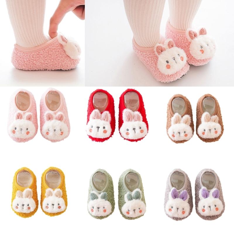 1 Pair Baby Anti Skid Walking Shoes Indoor Toddlers Shoes Non-slip Warm Floor Socks Prewalker for Autumn and Winter