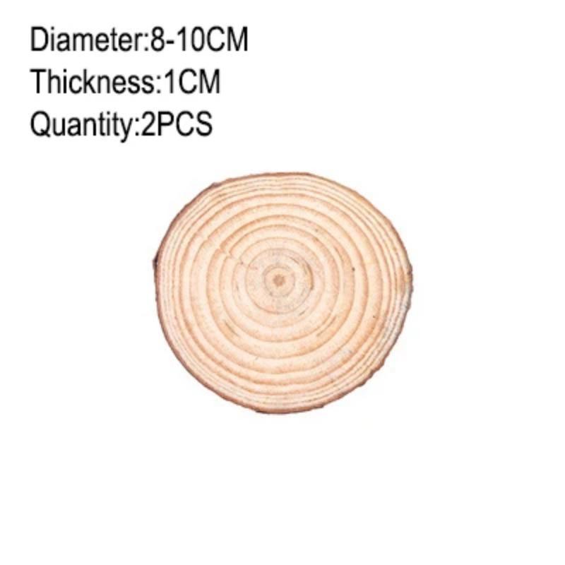 3-12cm Thick Natural Pine Round Unfinished Wood Slices Circles with Tree Bark Log Discs DIY Crafts Rustic Wedding Party Painting