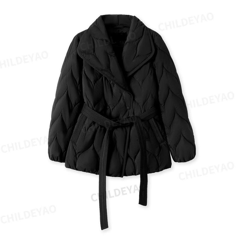Womens Lightweight Slim Fit Down Jacket 90% White Duck Short Coat Winter