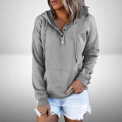 Felpa da donna autunno inverno felpa con tasca con coulisse e cappuccio casual allentato a maniche lunghe