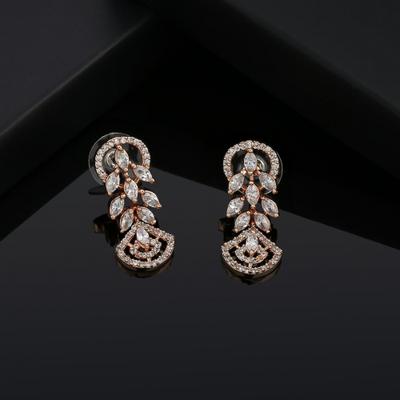 Marquise Melody Rose Gold Plated Zirconia Earrings for Women