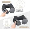 Neck pillow for portable air with integrated storage for office airplanes, pillow, U-shaped pillow, press-type inflatable, bag, home, bus,