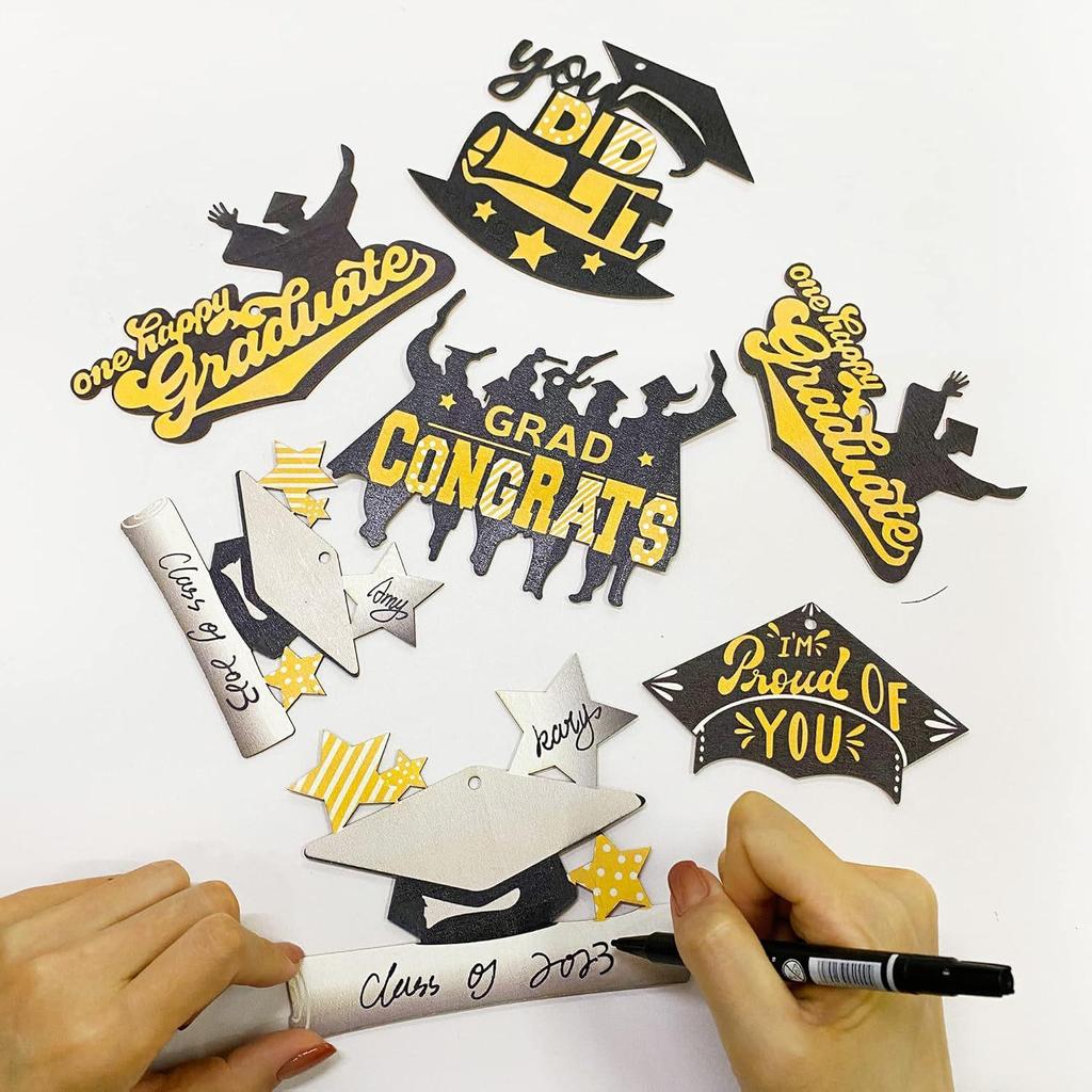 Graduation Season Photo Banner & Cap Decoration for 12th Grade Party