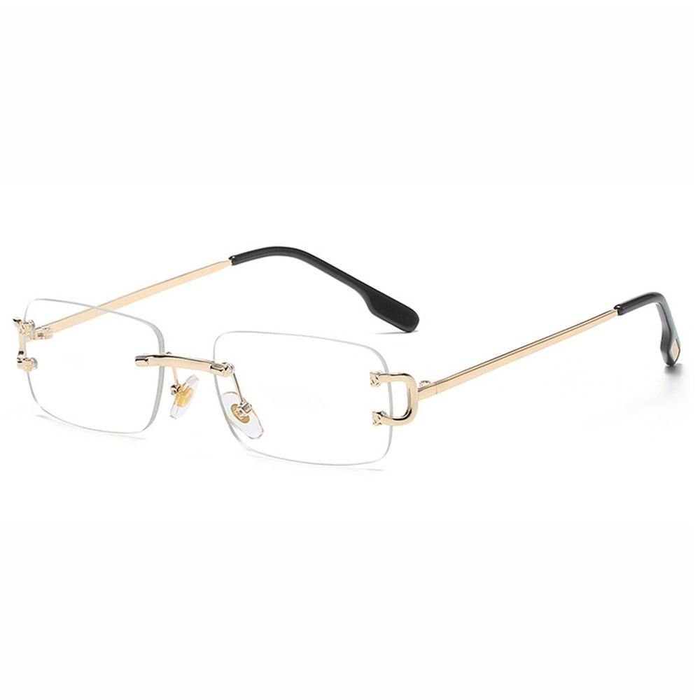 Trendy Vintage Small Metal Sunglasses Retro UV400 Rectangle Frame Sunglasses Summer Eyewear for Women & Men