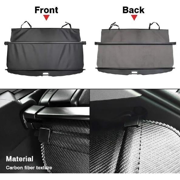 Bâche de coffre arrière rétractable pour Toyota 4Runner 2010-2023 2024 Cache-bagages rétractable Pare-soleil de protection de coffre pour accessoires 4Runner Cargo L